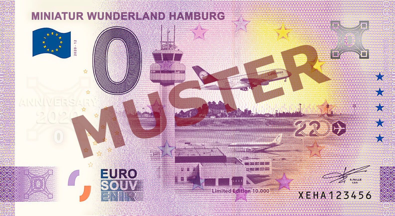 0 Euro Schein Deutschland 2018 · Neanderthal Museum · Souvenir o Null € Banknote 