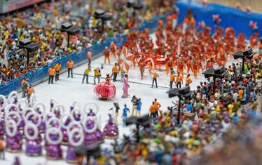 Rio karneval parade taenzer schildkroete