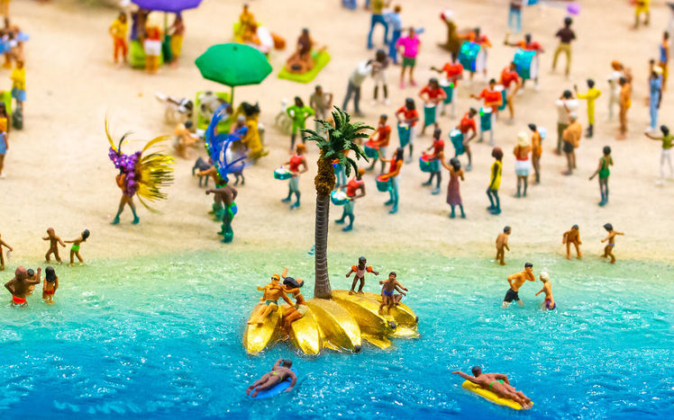 Rio copacabana strand goldene banane