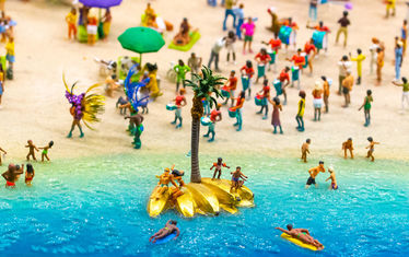 Rio copacabana strand goldene banane