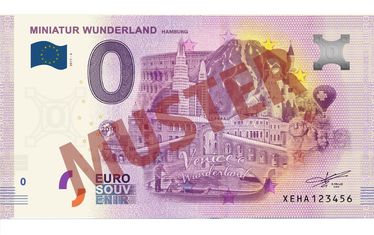 0 Euro Schein Hamburg XEMW 2020-1 Souvenir Null € Banknote 