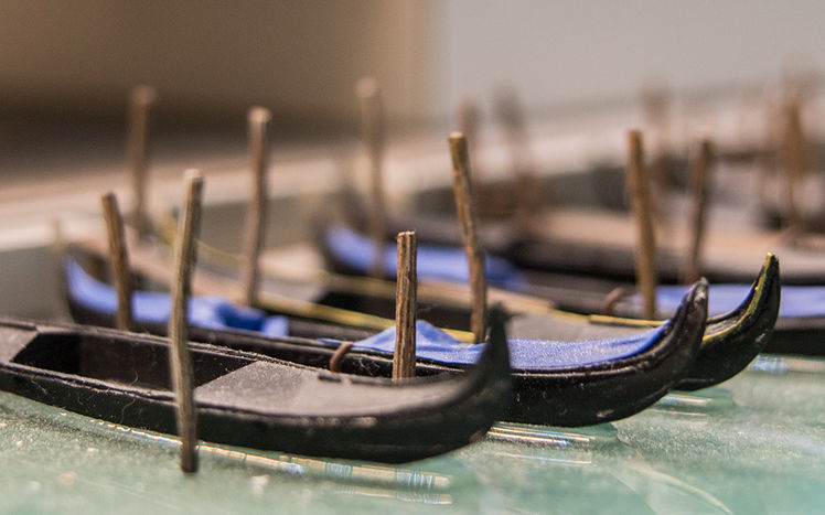 Venedig Knopfdruck Gondel wackelt