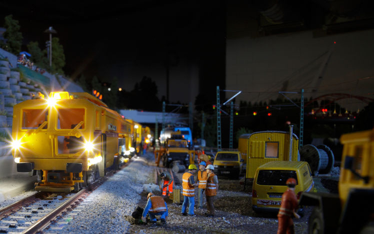 Flughafen Gleisarbeiter