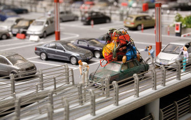 Flughafen Parkdeck Ausmessen Gepaeck