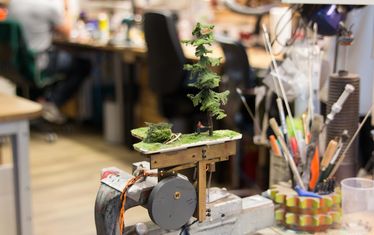 Amerika Tanne Werkstatt Knopfdruckaktion