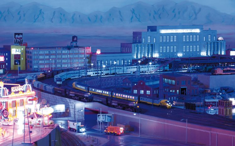 Amerika Bahnhof Nacht