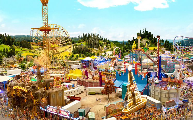 Mitteldeutschland kirmes tag draufsicht