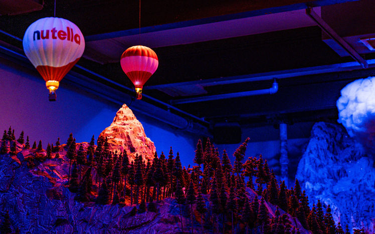 Österreich gipfel ballons dämmerung